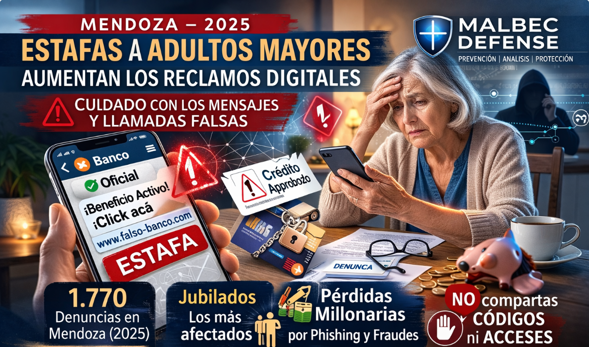 Adultos mayores, estafas digitales y el aumento sostenido de denuncias