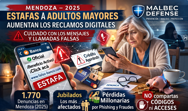 Adultos mayores, estafas digitales y el aumento sostenido de denuncias